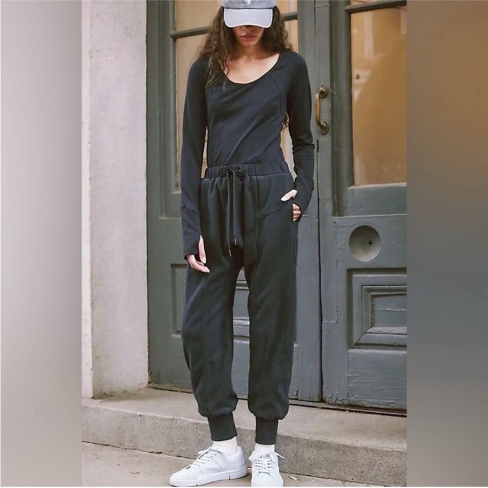 NEW Free People Movement Make It Count Onesie Black Jumpsuit Size XS NWOT